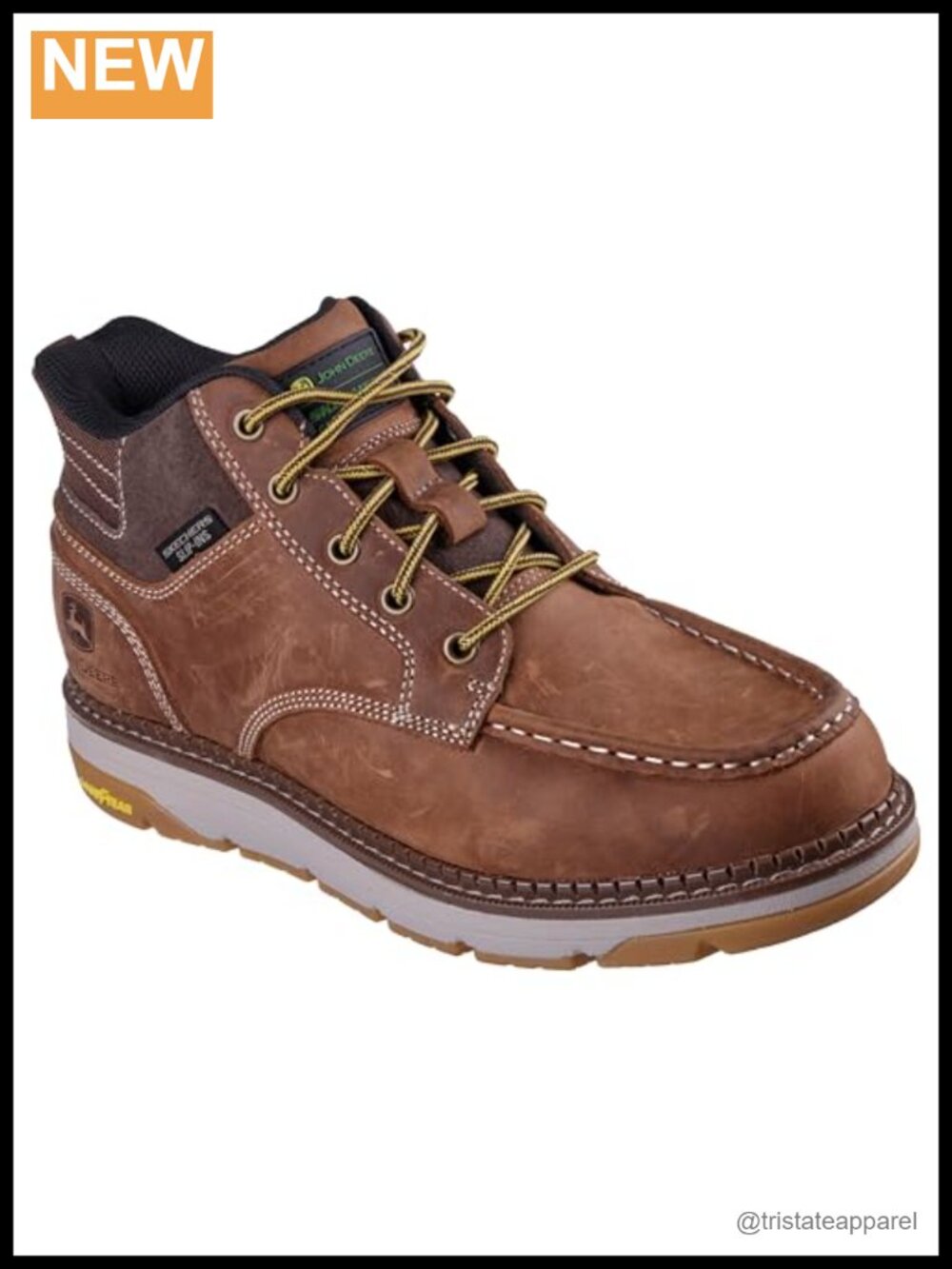 John Deere Slip Ins Flex Boot Soft Moc Toe Leather Work Boot